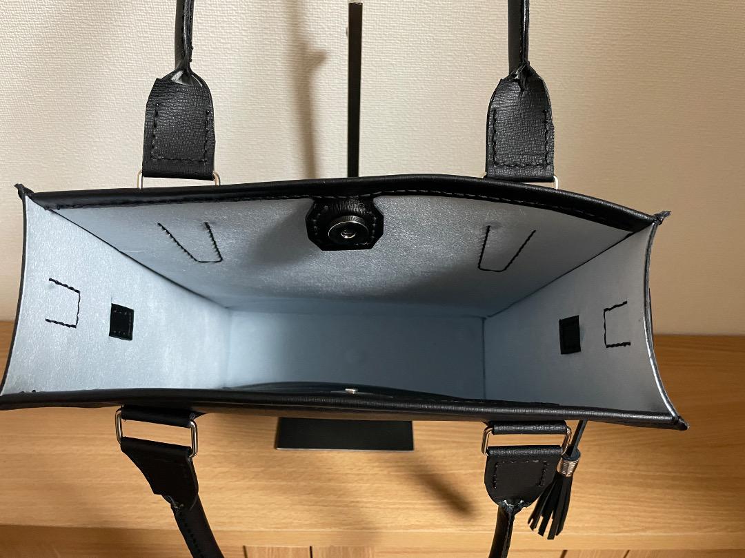 【Mr.さん　専用商品】035.トートバッグ 牛革 ブラック ハンドメイド
