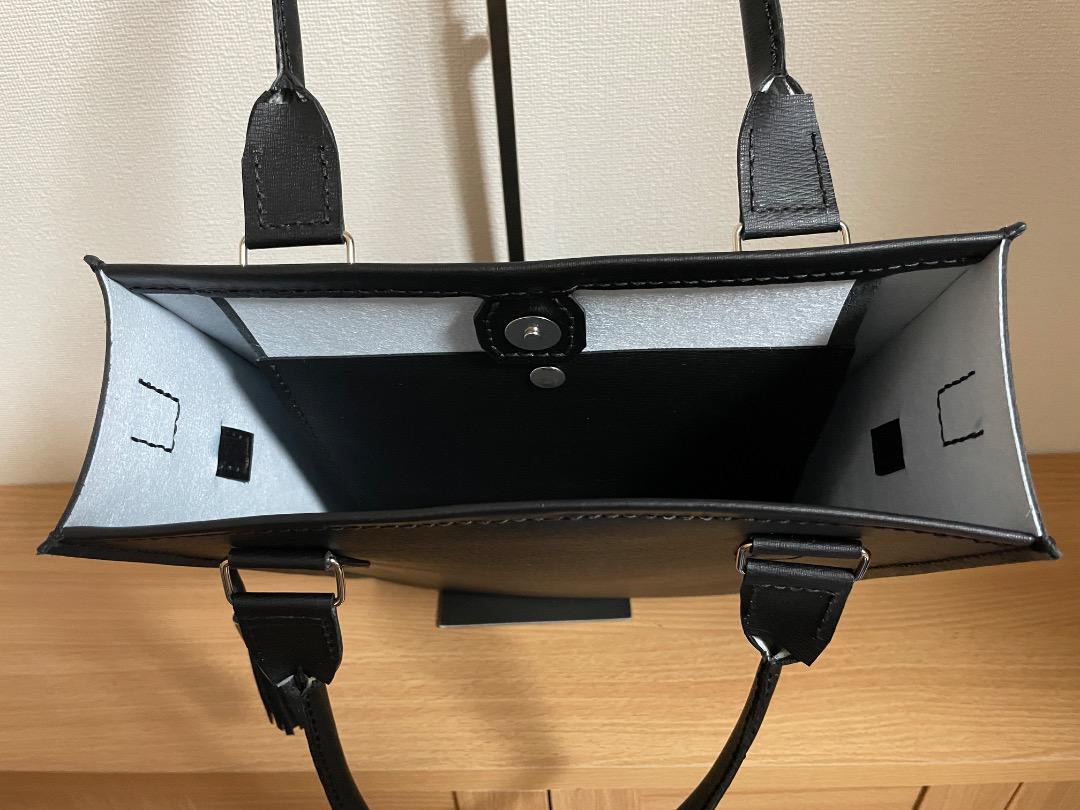 【Mr.さん　専用商品】035.トートバッグ 牛革 ブラック ハンドメイド