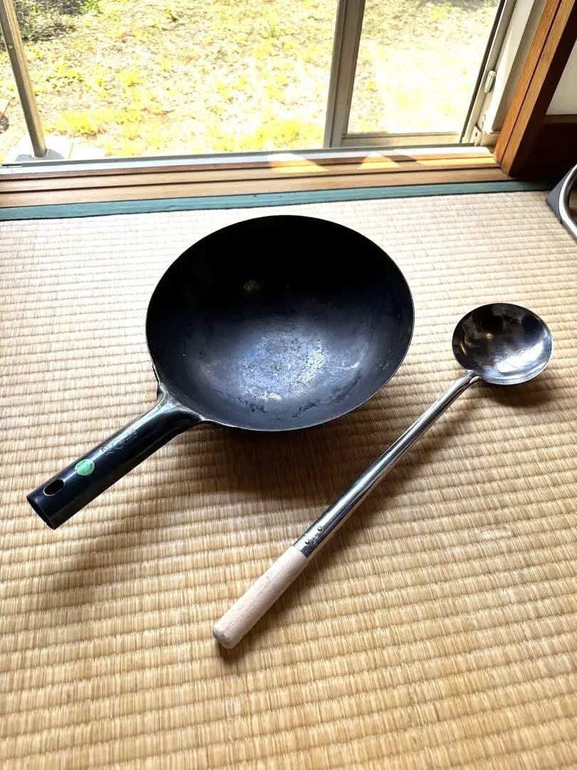山田工業所 鉄打出片手 中華鍋 27㎝