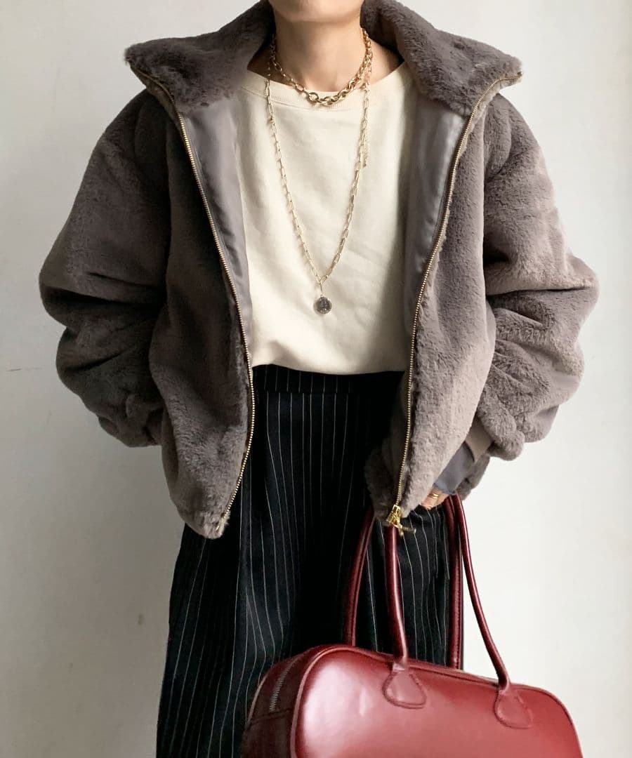 DOUDOU(ドゥドゥ) エコファースタンドファーブルゾン