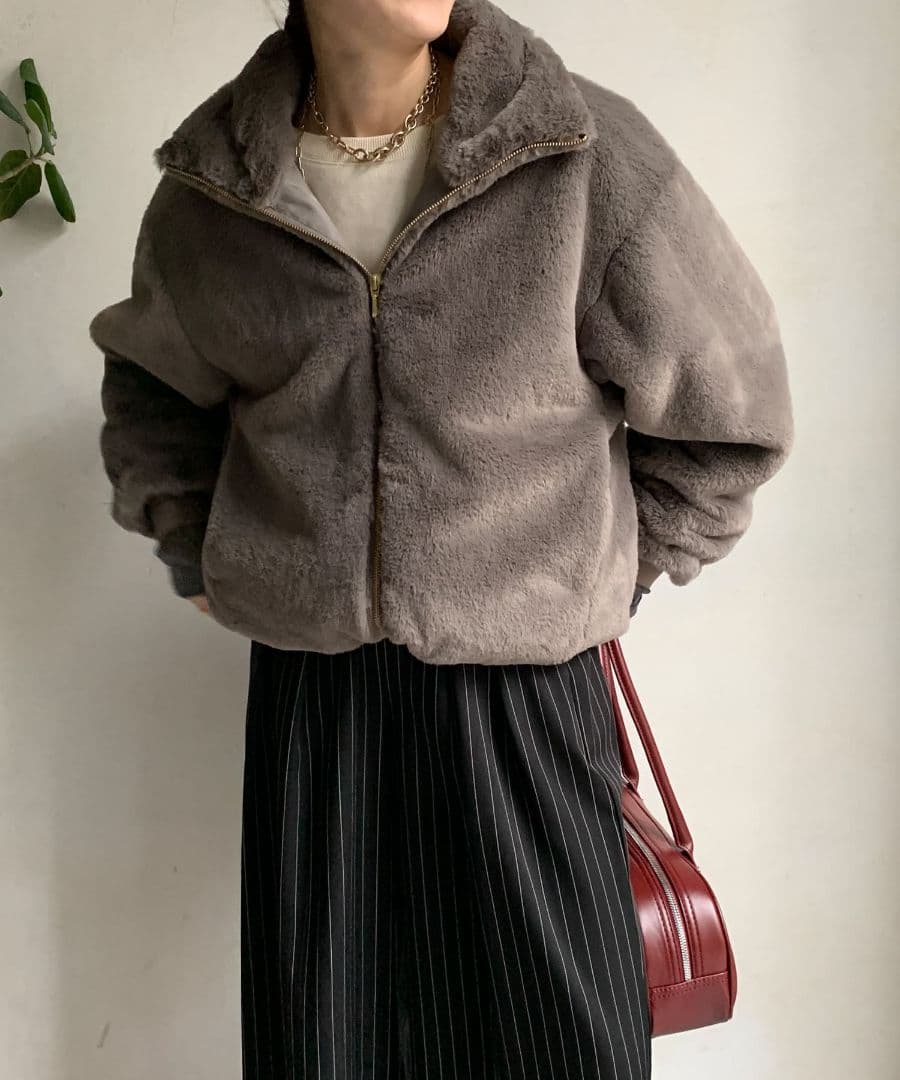 DOUDOU(ドゥドゥ) エコファースタンドファーブルゾン