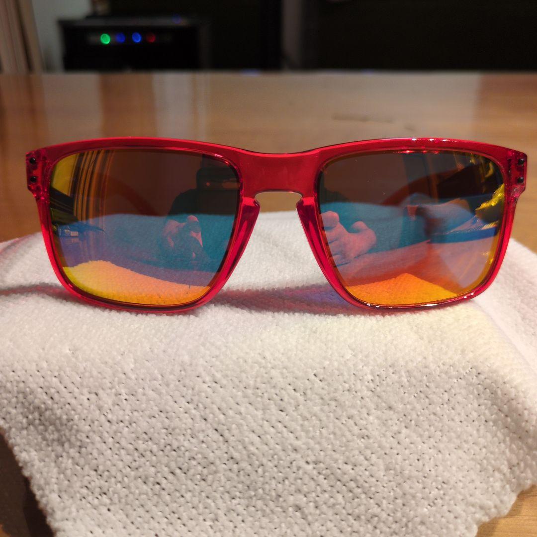Oakley ホルブルック レッドフレーム ミラーレンズ