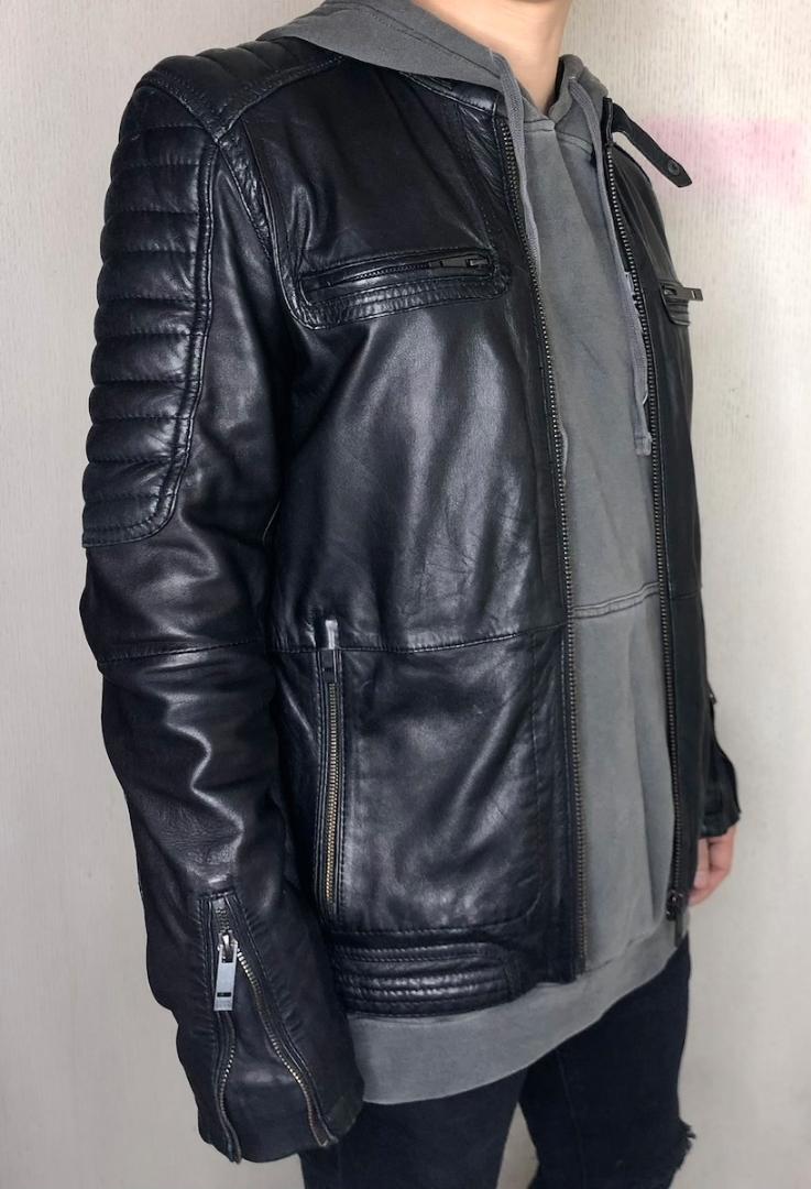 Bershka ベルシュカ 本革 ラムレザー バイカー ジャケット ライダース