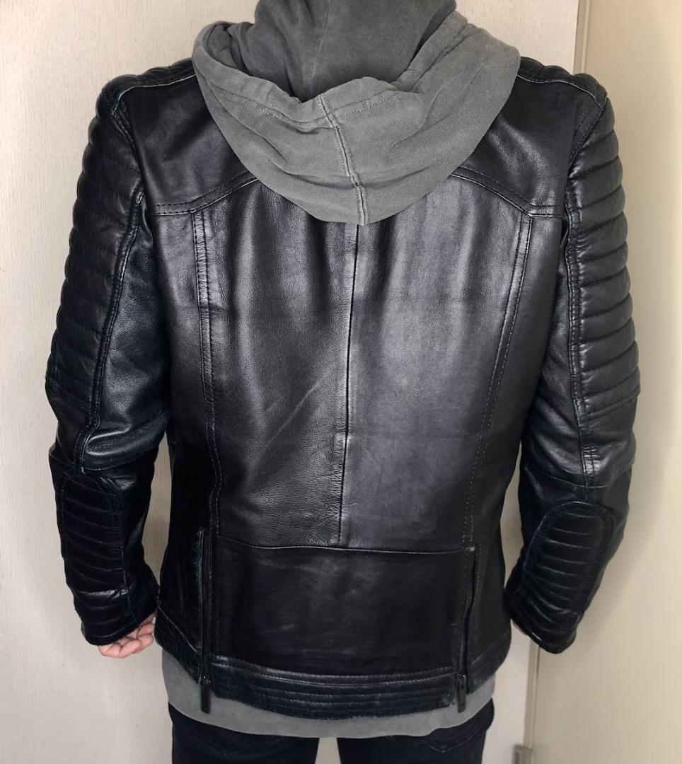 Bershka ベルシュカ 本革 ラムレザー バイカー ジャケット ライダース