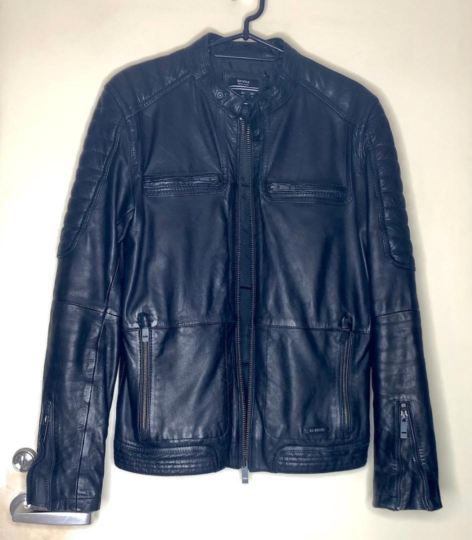 Bershka ベルシュカ 本革 ラムレザー バイカー ジャケット ライダース