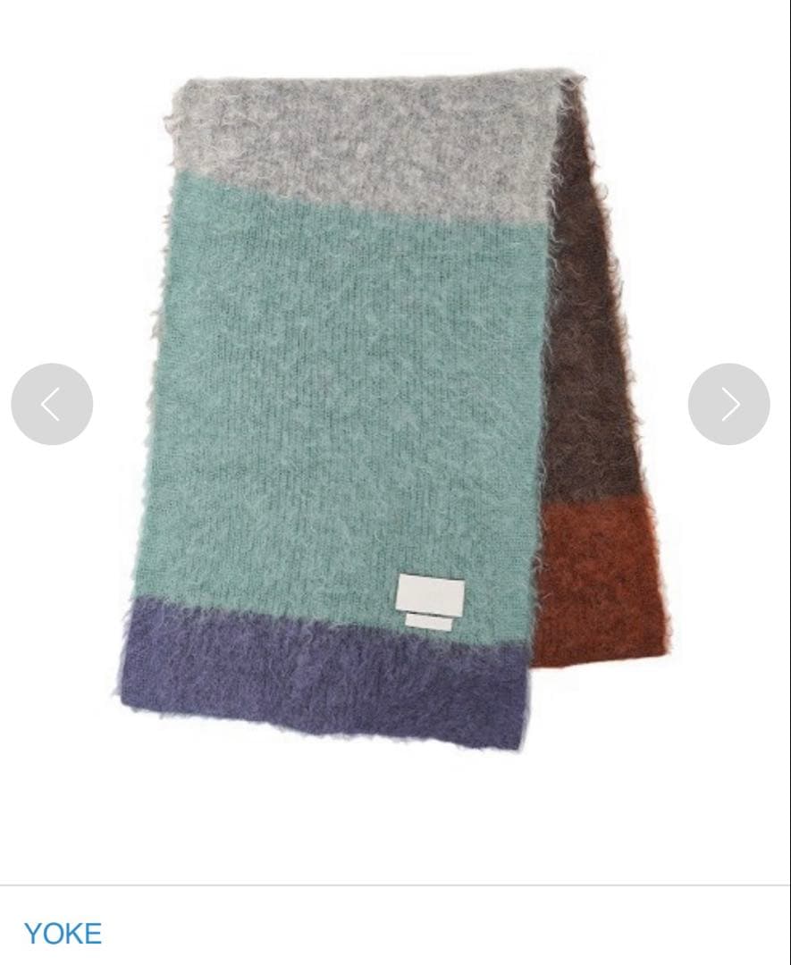 YOKE ヨーク モヘア ボーダーロングストール レディース メンズ YOKE ヨーク モヘア ボーダーロングストール レディース メンズ