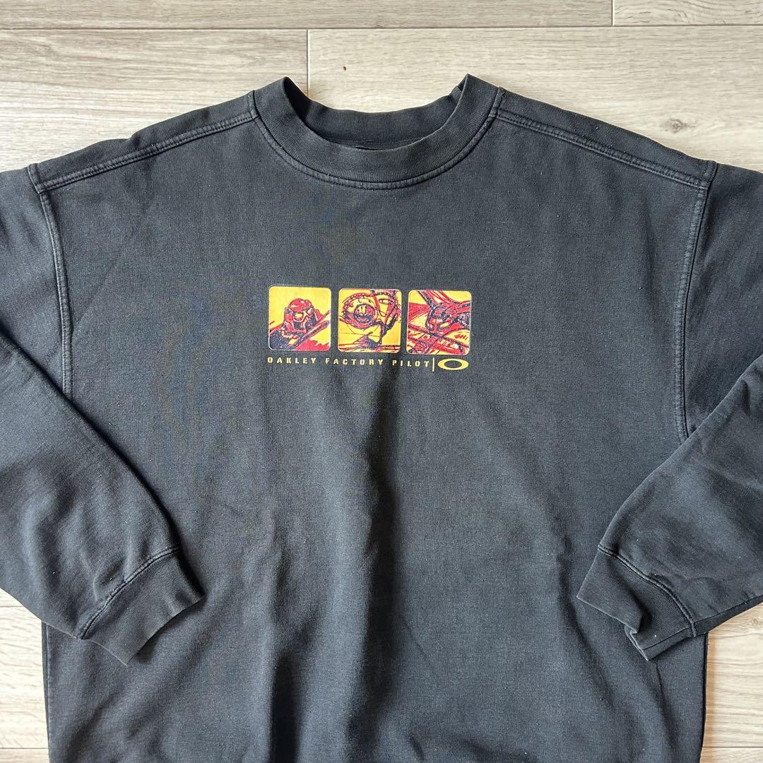 【希少】90s~00s OAKLEY sweat Black 赤タグ