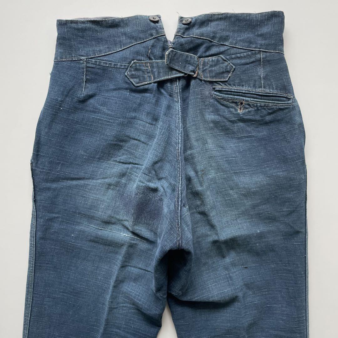 EURO VINTAGE 20S インディゴリネン パンツ フランス - メルカリ EURO VINTAGE 20S インディゴリネン パンツ フランス - メルカリ