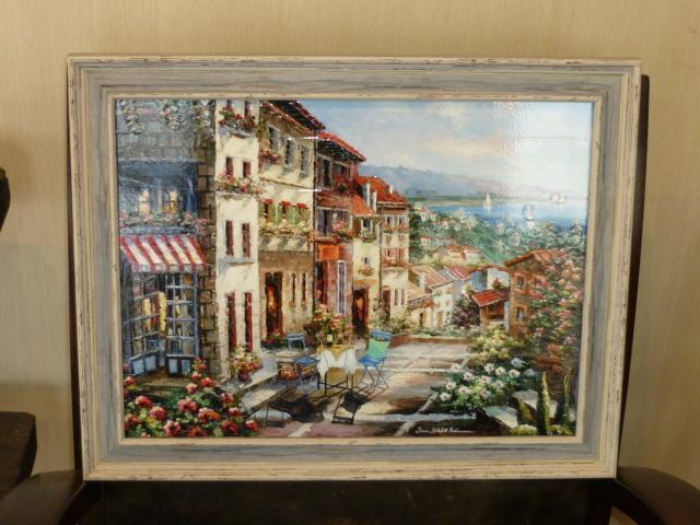 絵画★ゲルアートフレーム・「リメンバーイタリー1」★風景　イタリア