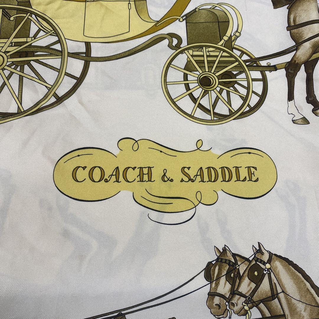 美品 HERMES エルメス スカーフ カレ90 COACH&SADDLE 馬