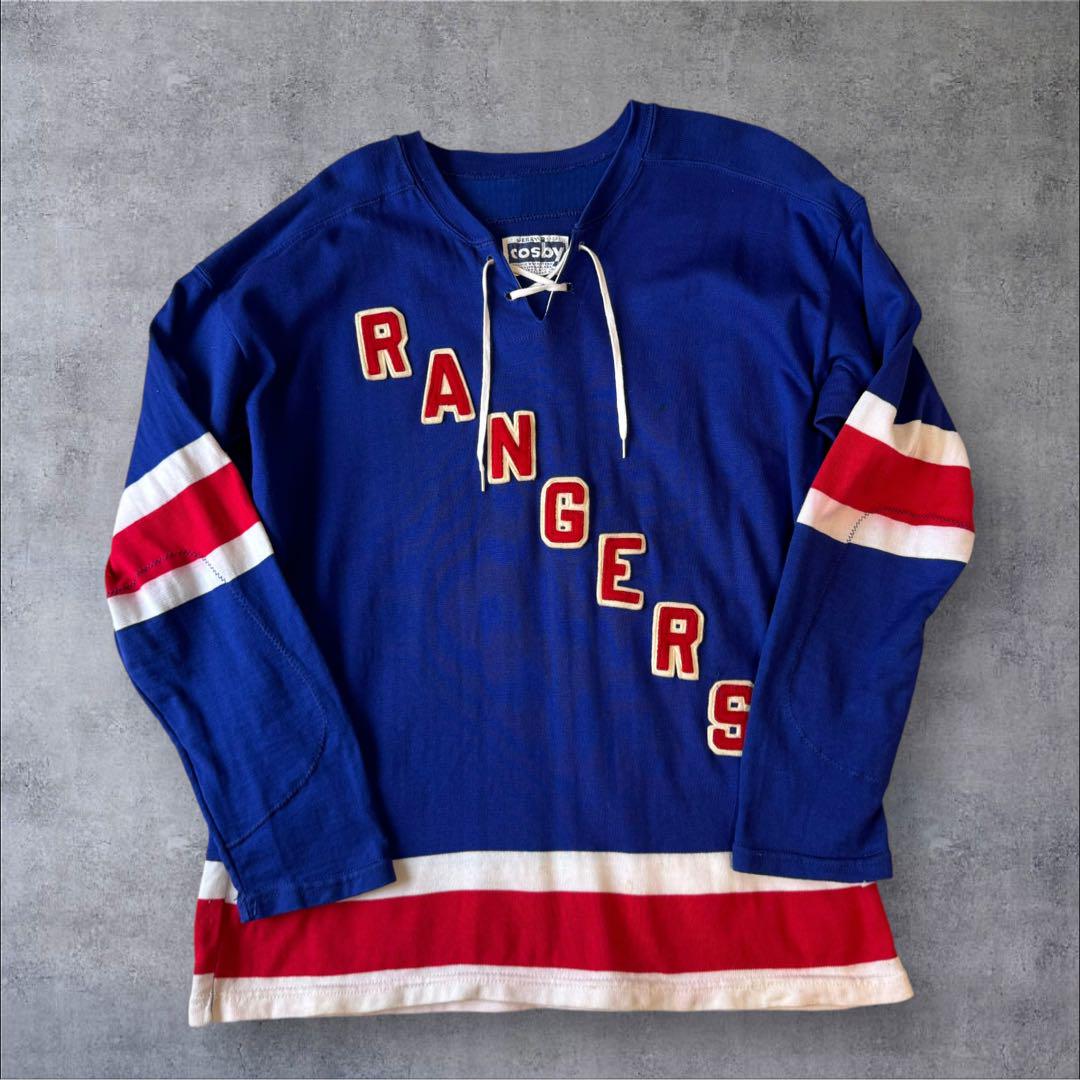 70s NHL オフィシャル COSBY レンジャーズ アイスホッケー ジャージ メンズ L 程 70年代 ヴィンテージ ゲームシャツ ユニフォーム ホッケー 楽天市場】70s NHL オフィシャル COSBY レンジャーズ アイス