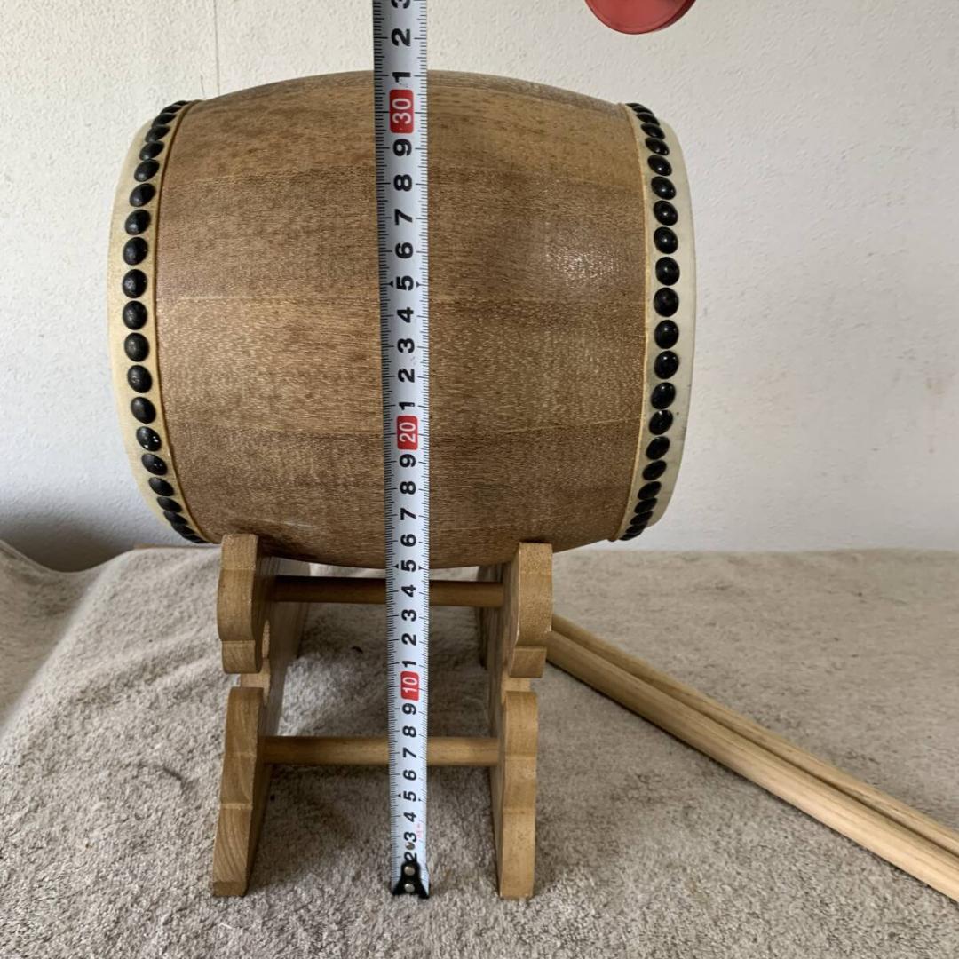 小さい太鼓 和太鼓 バチ付 縁起もの 祭り 祭 打楽器 和楽器 　XZ 3795