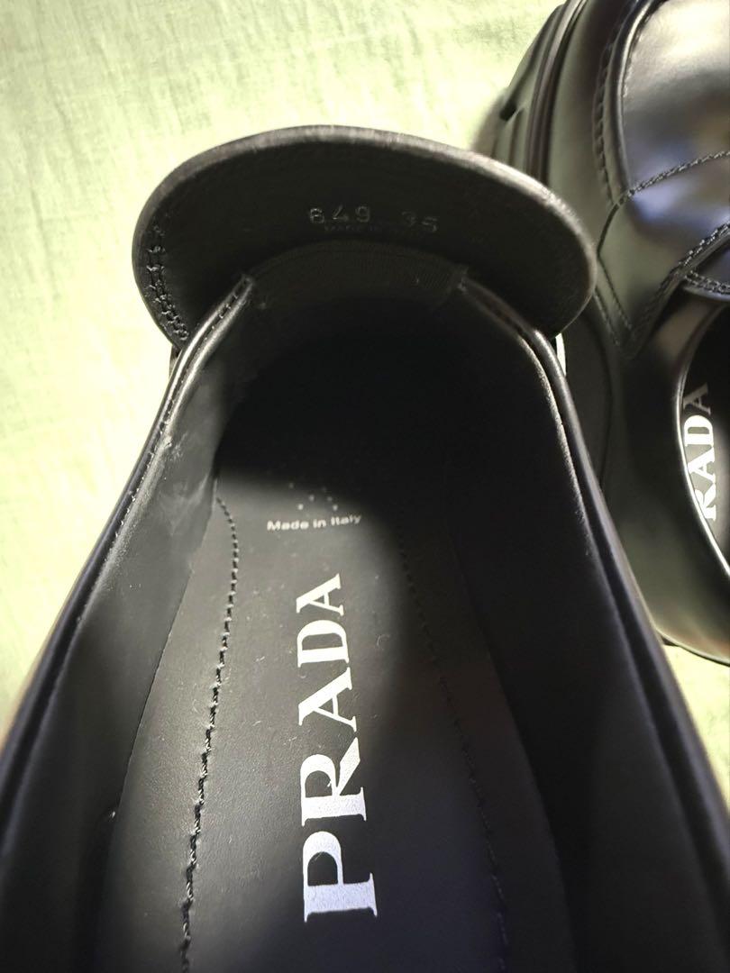 美品　PRADA プラダ　モノリス　ブラッシュド　ローファー　35