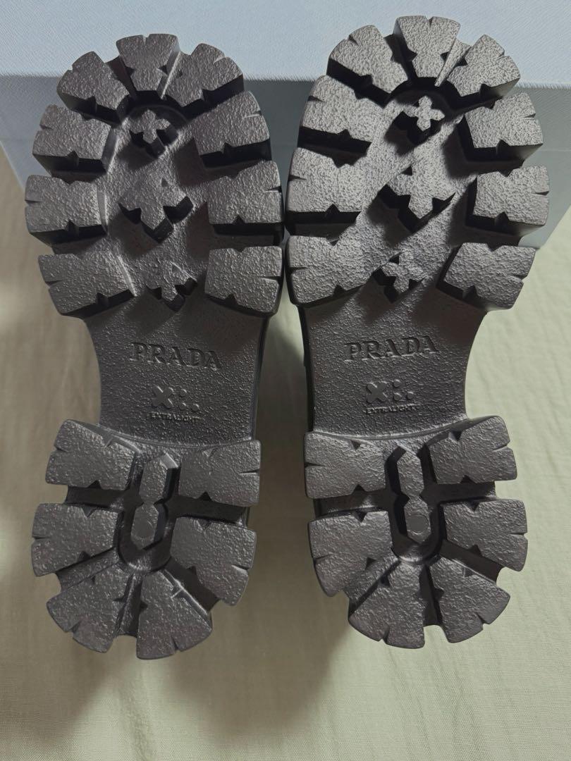 美品　PRADA プラダ　モノリス　ブラッシュド　ローファー　35
