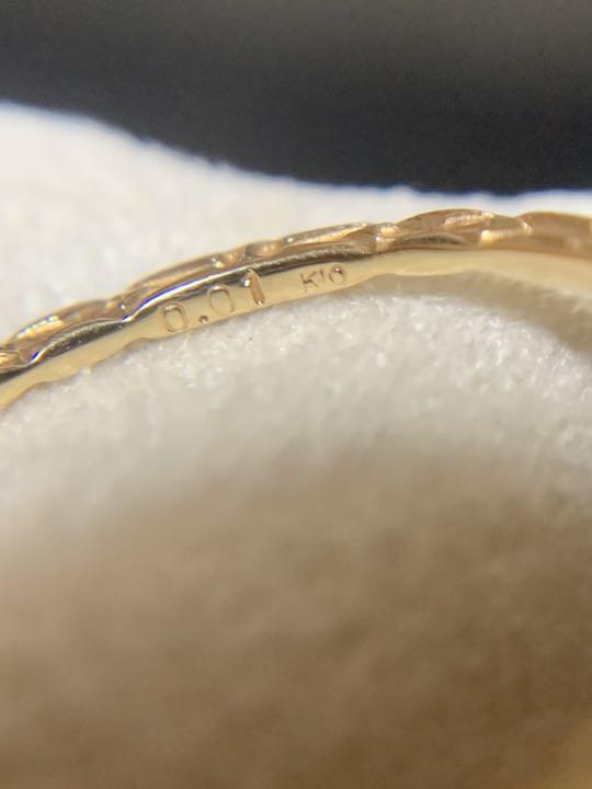 agete k10 0.01ct ダイヤモンドリング 9号