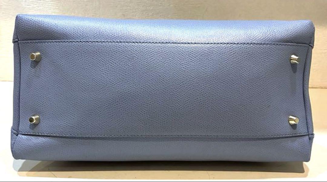 【美品】フルラ　パイパー　M ハンドバッグ 2way ブルー