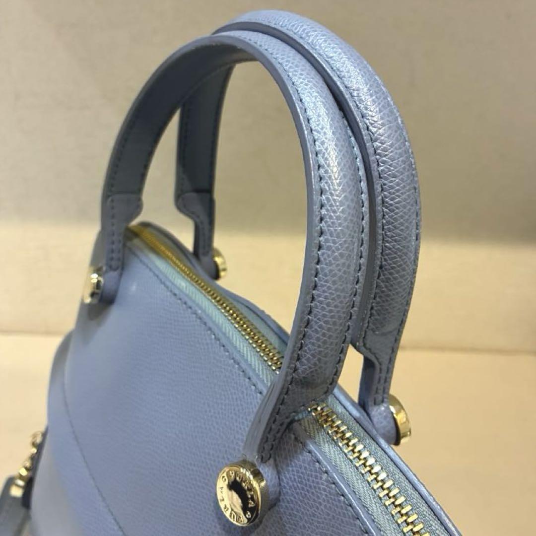 【美品】フルラ　パイパー　M ハンドバッグ 2way ブルー