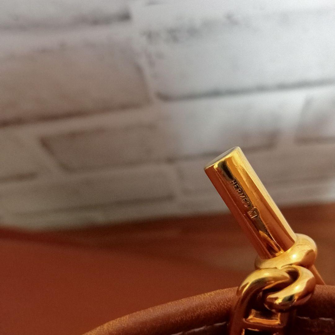 【美品】HERMES　エルメス　ヴェスパ　ショルダーバッグ　鞄　ブラウン　茶色