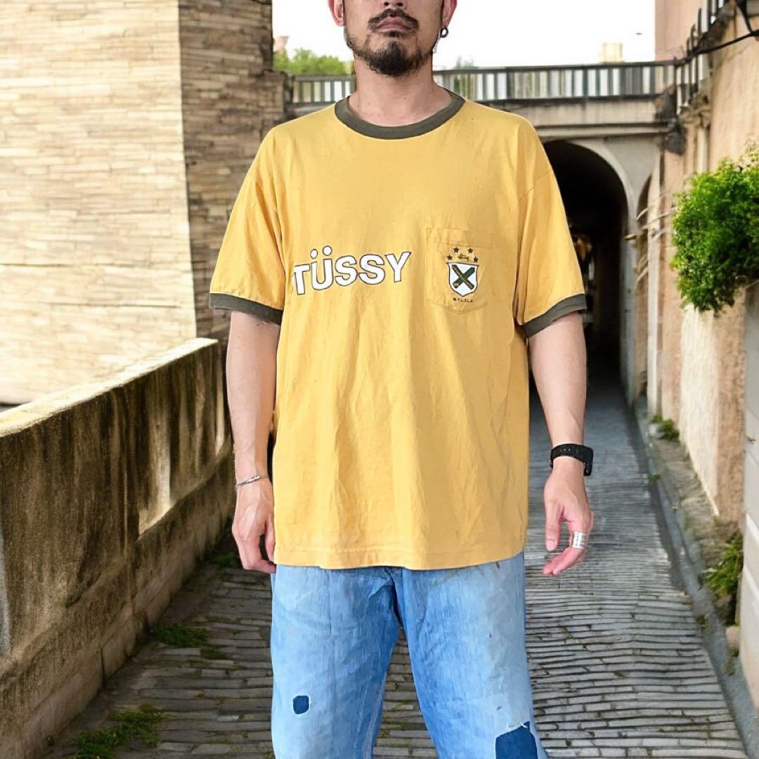 【激レア】 XL 90s Old stussy Tシャツ USA製 リンガー