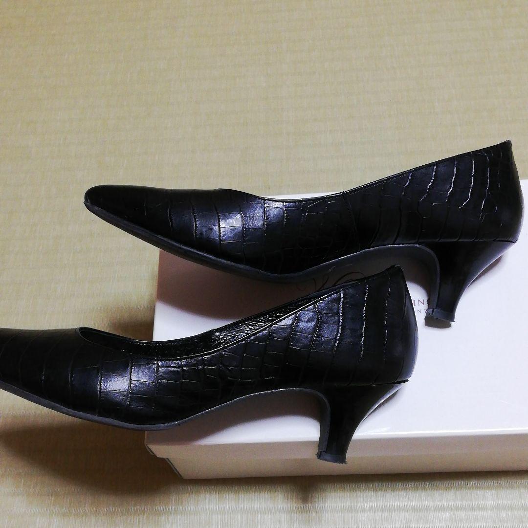 銀座ワシントン パンプス 黒 25㎝ - メルカリ