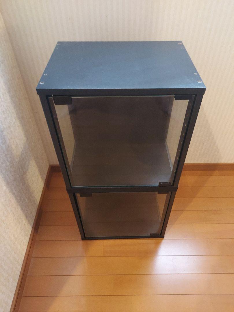 地球家具　コレクションキューブボックス コレクションケース　2個　ブラック