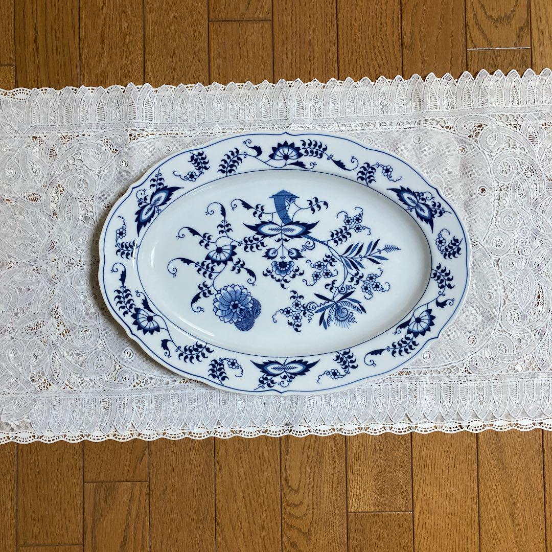 ブルーダニューブ　大皿　26cm 　 8枚セット Amazon.com | Blue Dinnerware Sets for 8,Blue Plates and