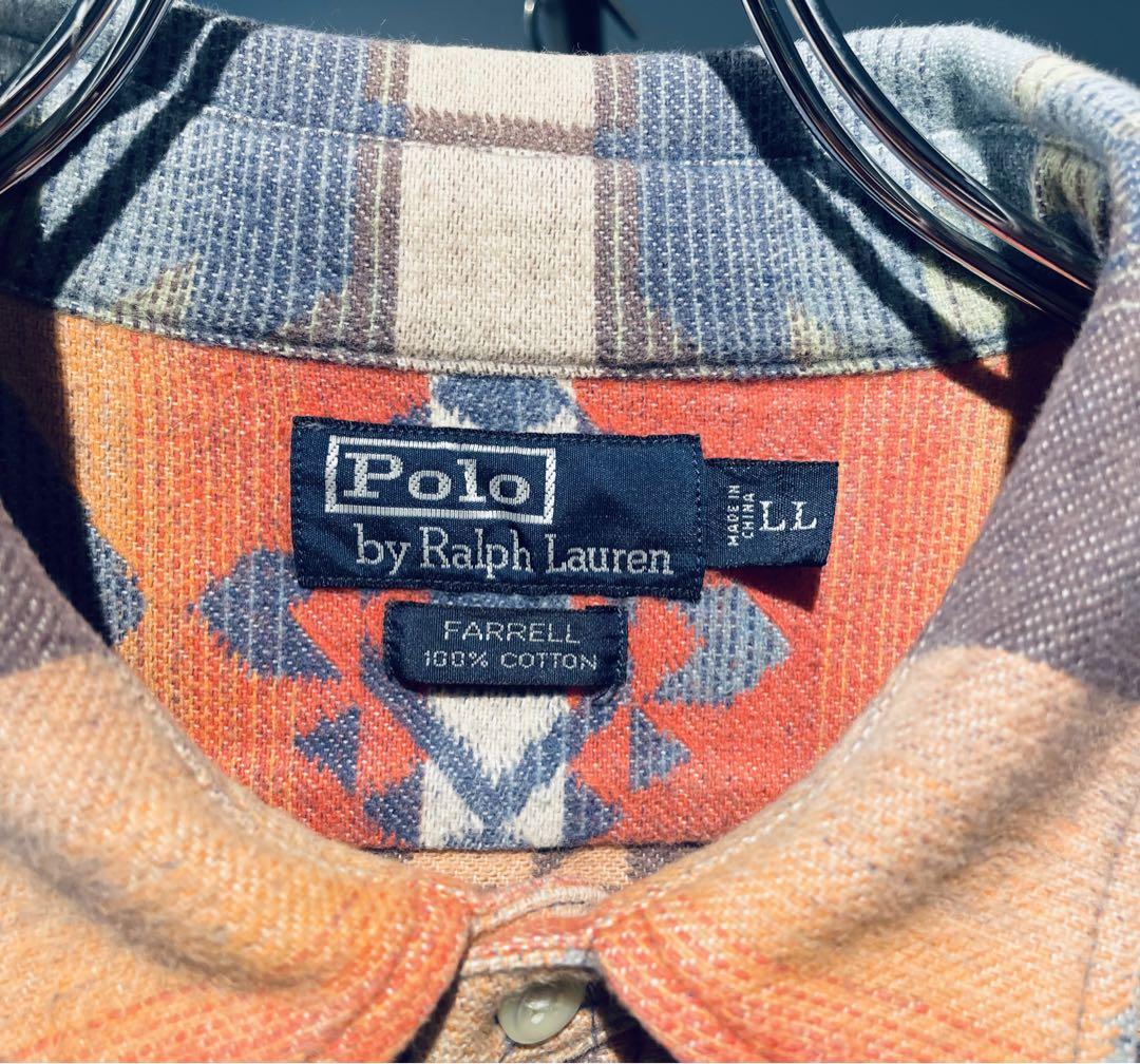 Polo Ralph Lauren FARRELL 100% Cotton Red & Black Flannel Plaid Shirt  Vintage XL