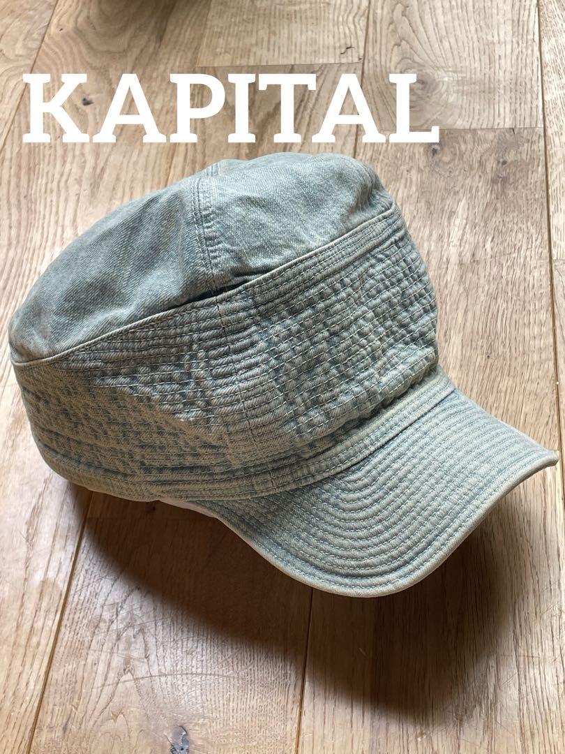 KAPITAL　老人と海　キャップ　デニム KAPITAL(キャピタル) / 11.5ozブラック×ブラックデニム 老人と海