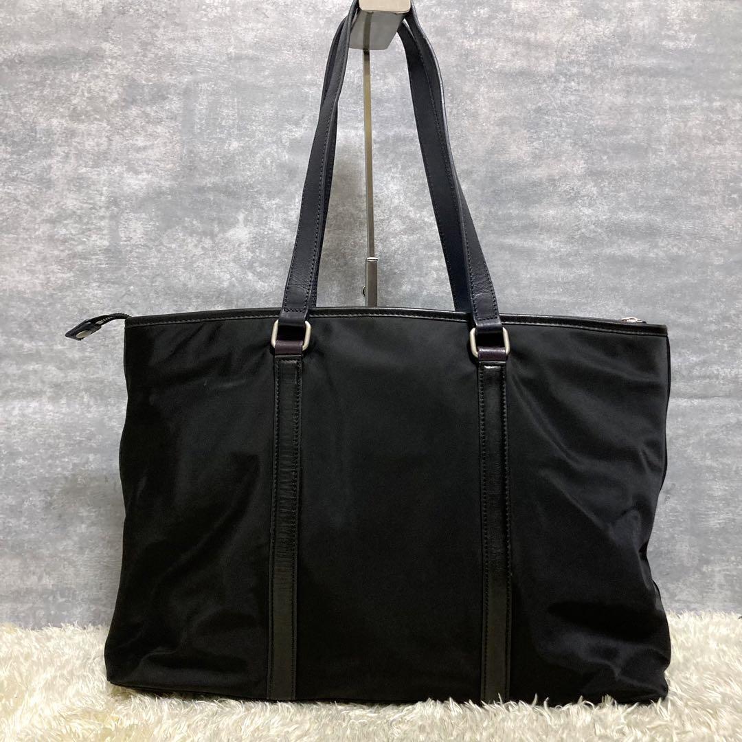 【極美品】ポールスミス トートバッグ ナイロン レザー ブラック A4収納可