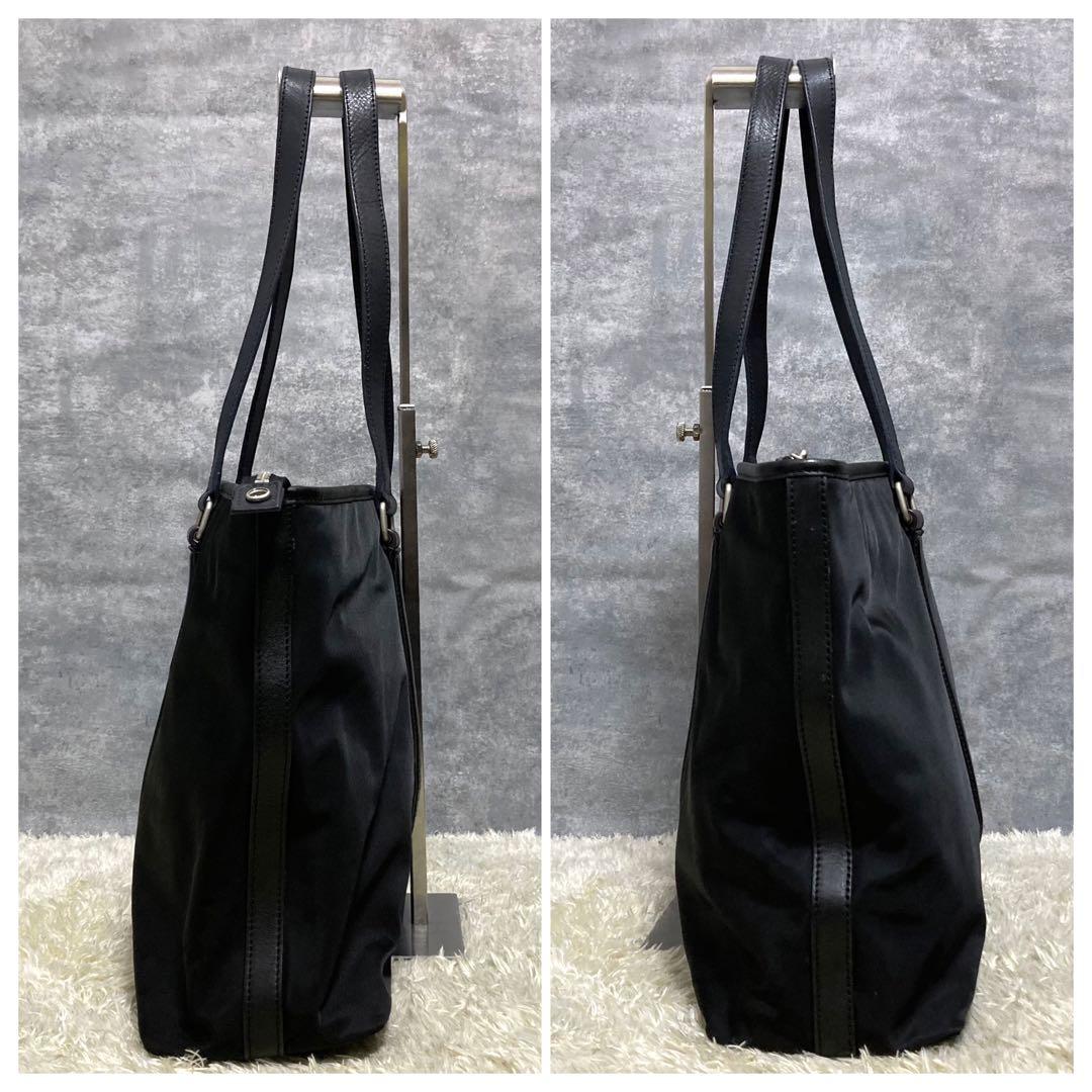 【極美品】ポールスミス トートバッグ ナイロン レザー ブラック A4収納可