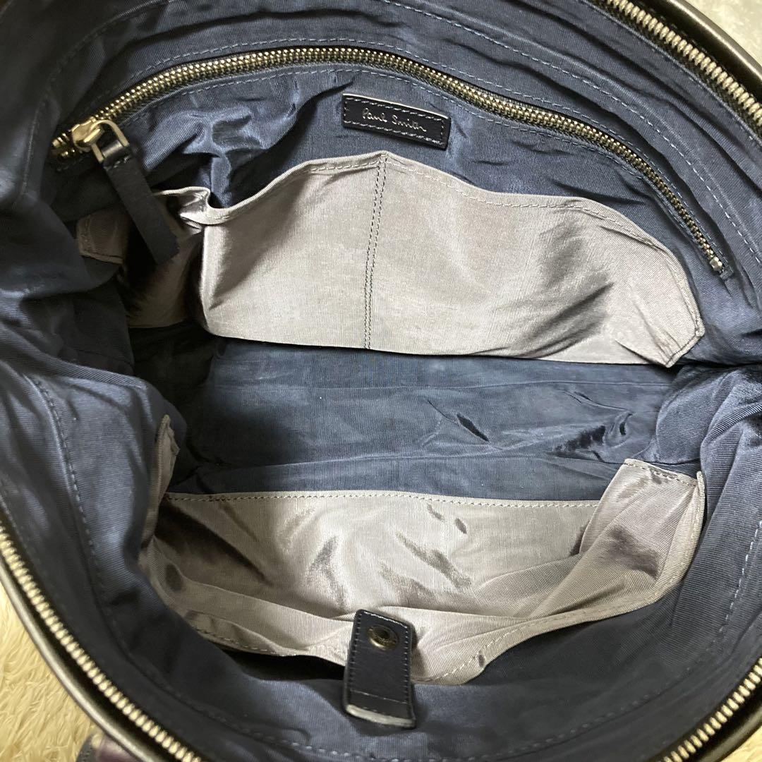 【極美品】ポールスミス トートバッグ ナイロン レザー ブラック A4収納可