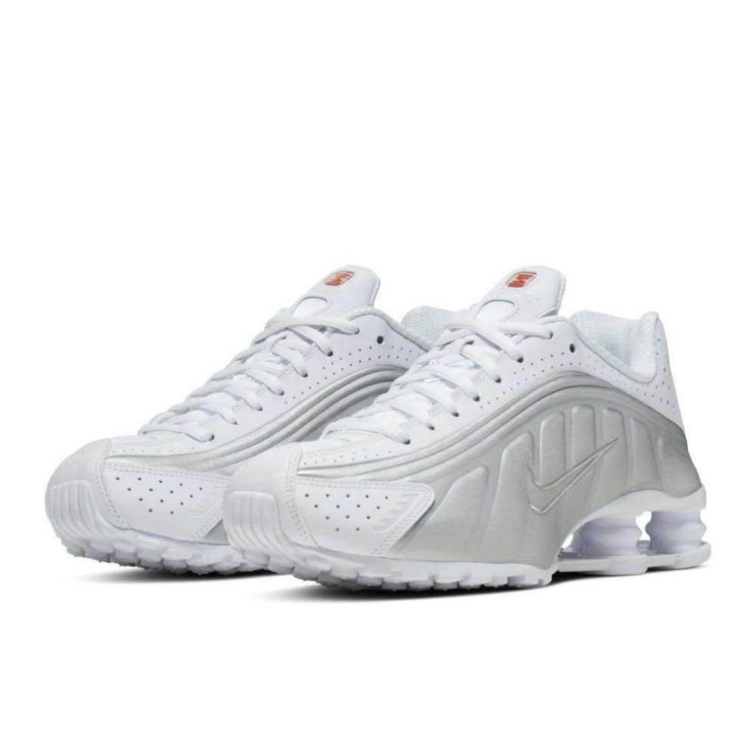 限定 復刻 NIKE shox R4 White 28.0