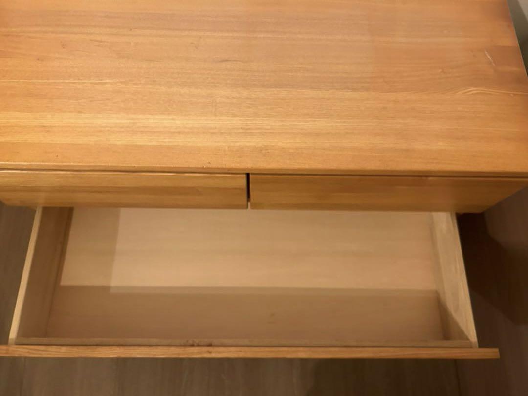 【希少廃盤品】MUJI無印 オーク材 4段チェスト 脚付　幅80奥行40高さ83