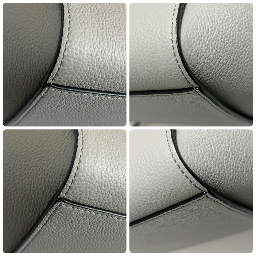 LOEWE / ハンモックコンパクト パールグレー ソフトグレインカーフ