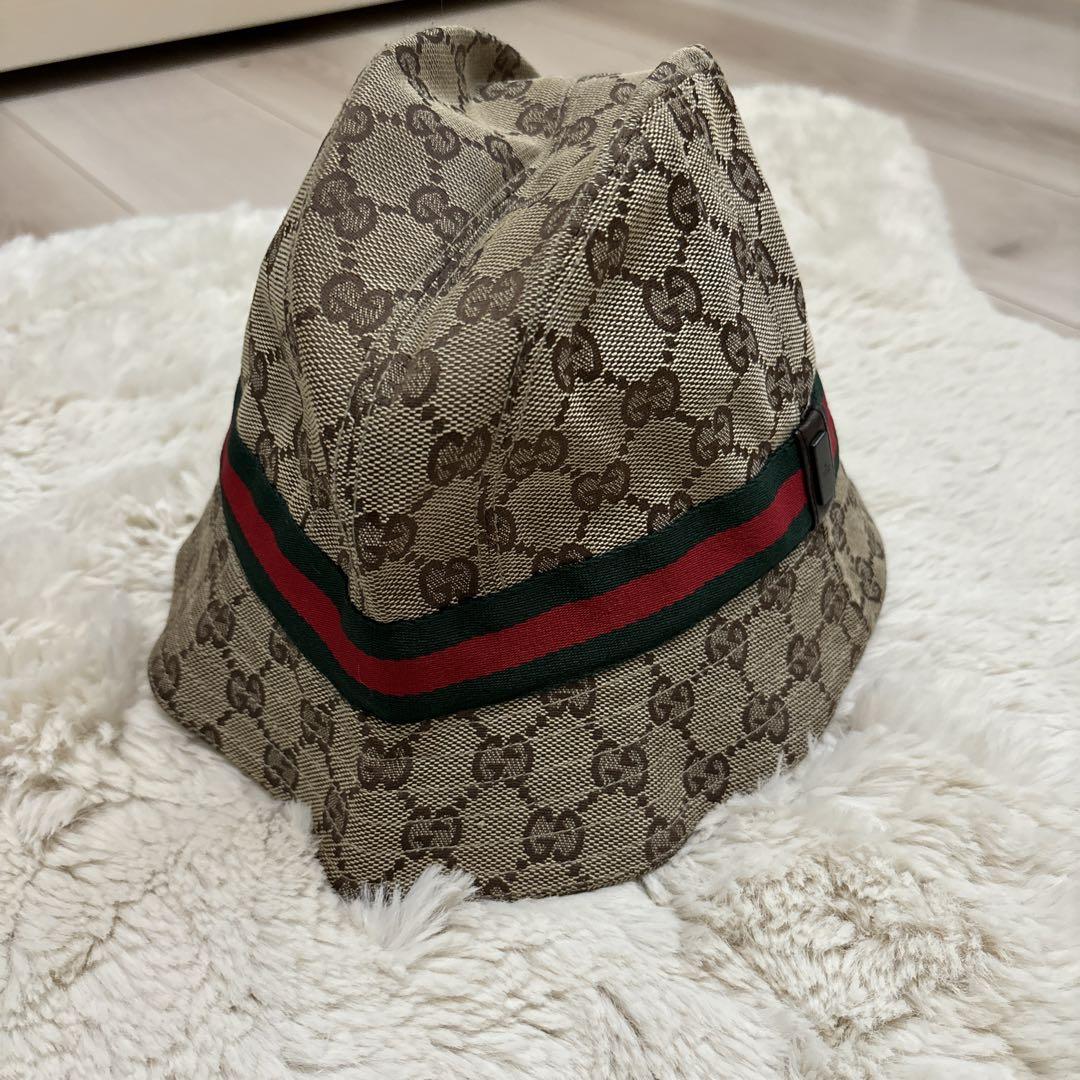 Gucci バケットハット GGパターン ベージュ