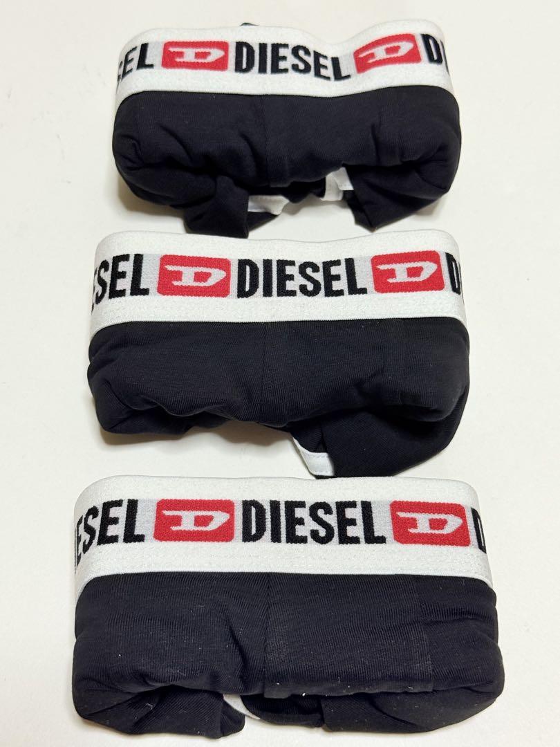 洗練されたデザイン　DIESEL　3パック ボクサーパンツ　新モデル　L 新品 DIESELディーゼル ボクサーパンツ 3枚 Mサイズ 白ライン