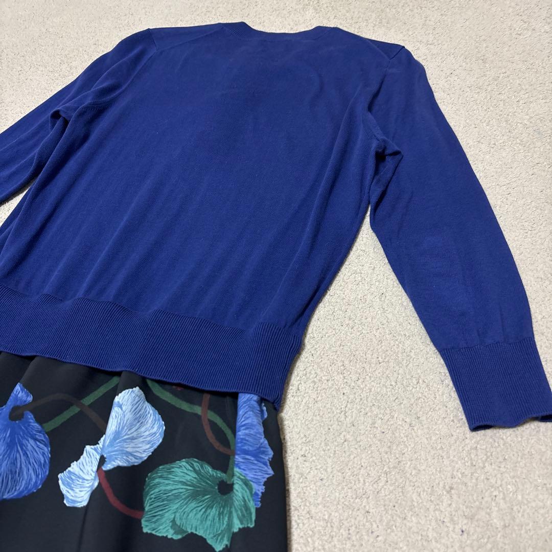 Paul Smith ポールスミス ドッキング 花柄切り替えワンピース ブルー Paul Smith ポールスミス ドッキング 花柄切り替えワンピース ブルー