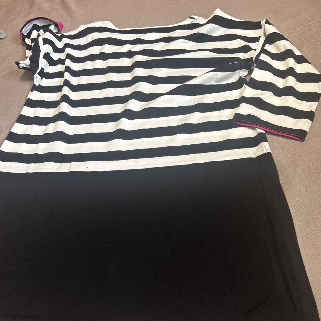 SONIA RYKIEL ストライプチュニック 七分袖 SONIA RYKIEL ストライプチュニック 七分袖 トップス