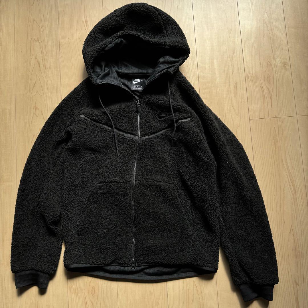 NIKE テックフリース ボア ジャケット パーカー ブラック 黒 M