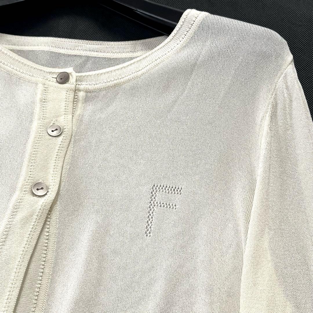 極美品☆FOXEY フォクシー F.Tカーディガン アジュール 38