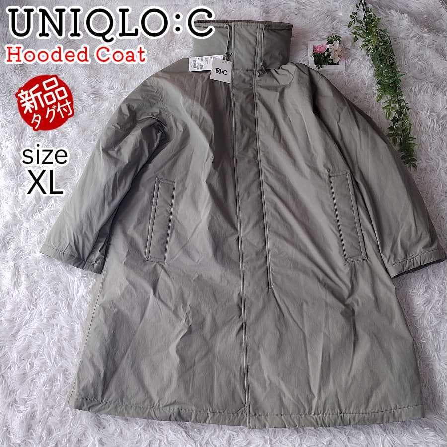 ユニクロ フーデッドコート 洗える 24AW 近年 XL カーキXL LL UNIQLO