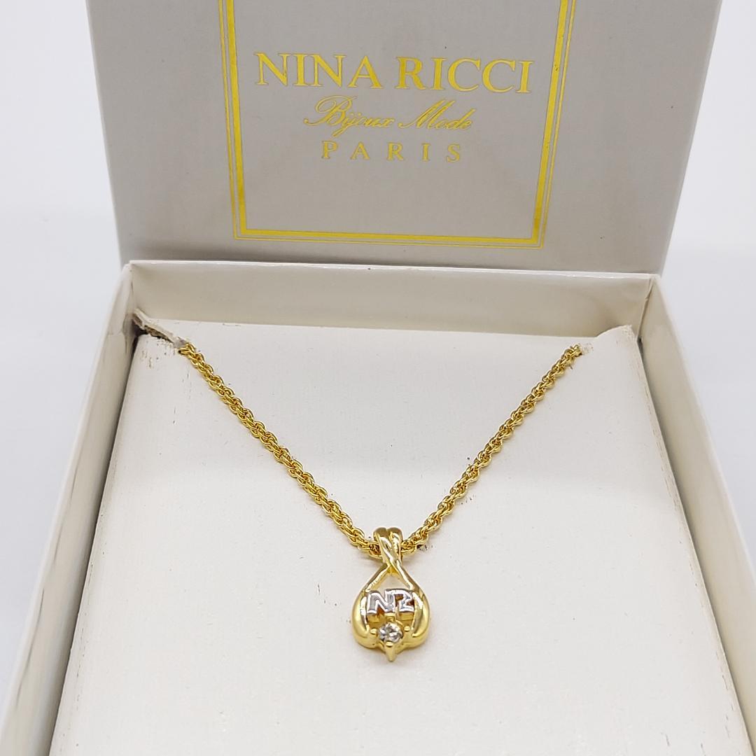 ニナリッチ ビンテージ ゴールドネックレス タグ付き 箱無し NINA RICCI - NINA RICCI ヴィンテージゴールドネックレスの通販