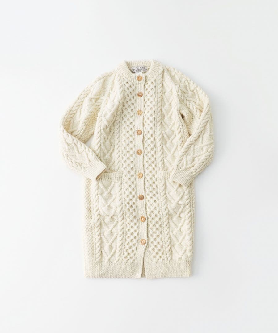 ケーブルニット ロングカーディガンFREE