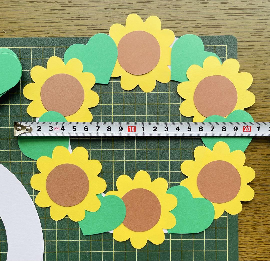 ひまわりとマスカットとお花のリース ひまわり リース 造花の