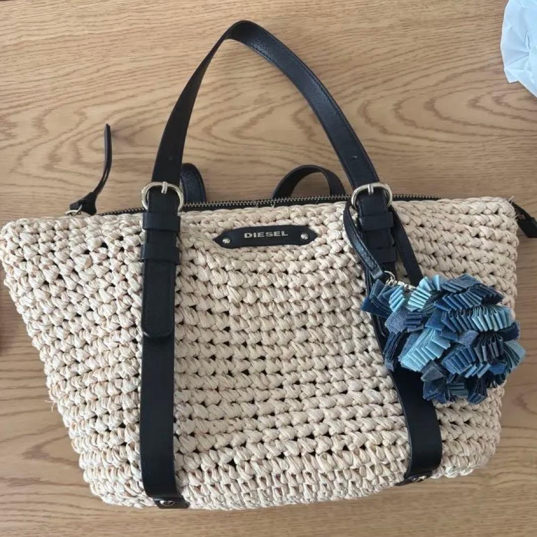 DIESEL ベージュ トートバッグ