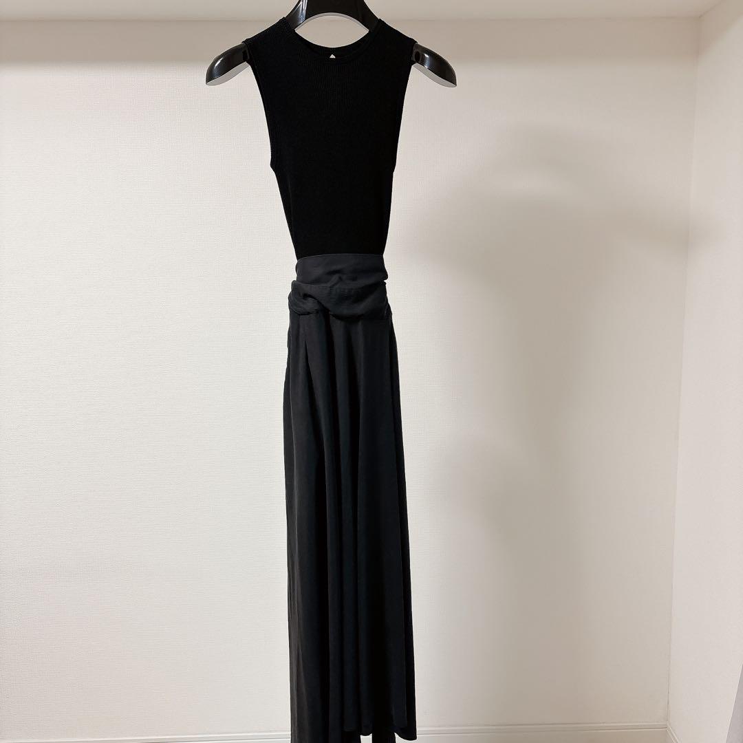 styling/スタイリング ロングワンピース ブラック M　リボン　黒 styling/スタイリング ロングワンピース ブラック M リボン 黒