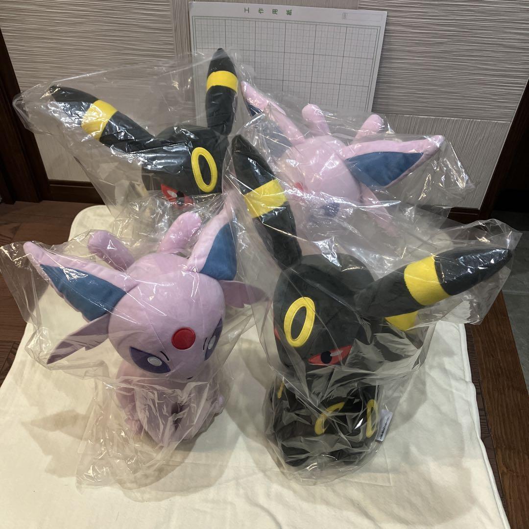 BANDAI＊ポケットモンスターぬいぐるみ〜エーフィ・ブラッキー各２体ずつ