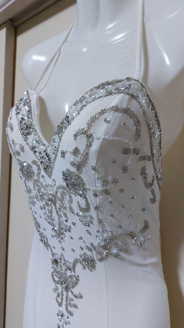 ※専用※未使用　白ロングキャバドレス　ホワイト　バックスピンドル