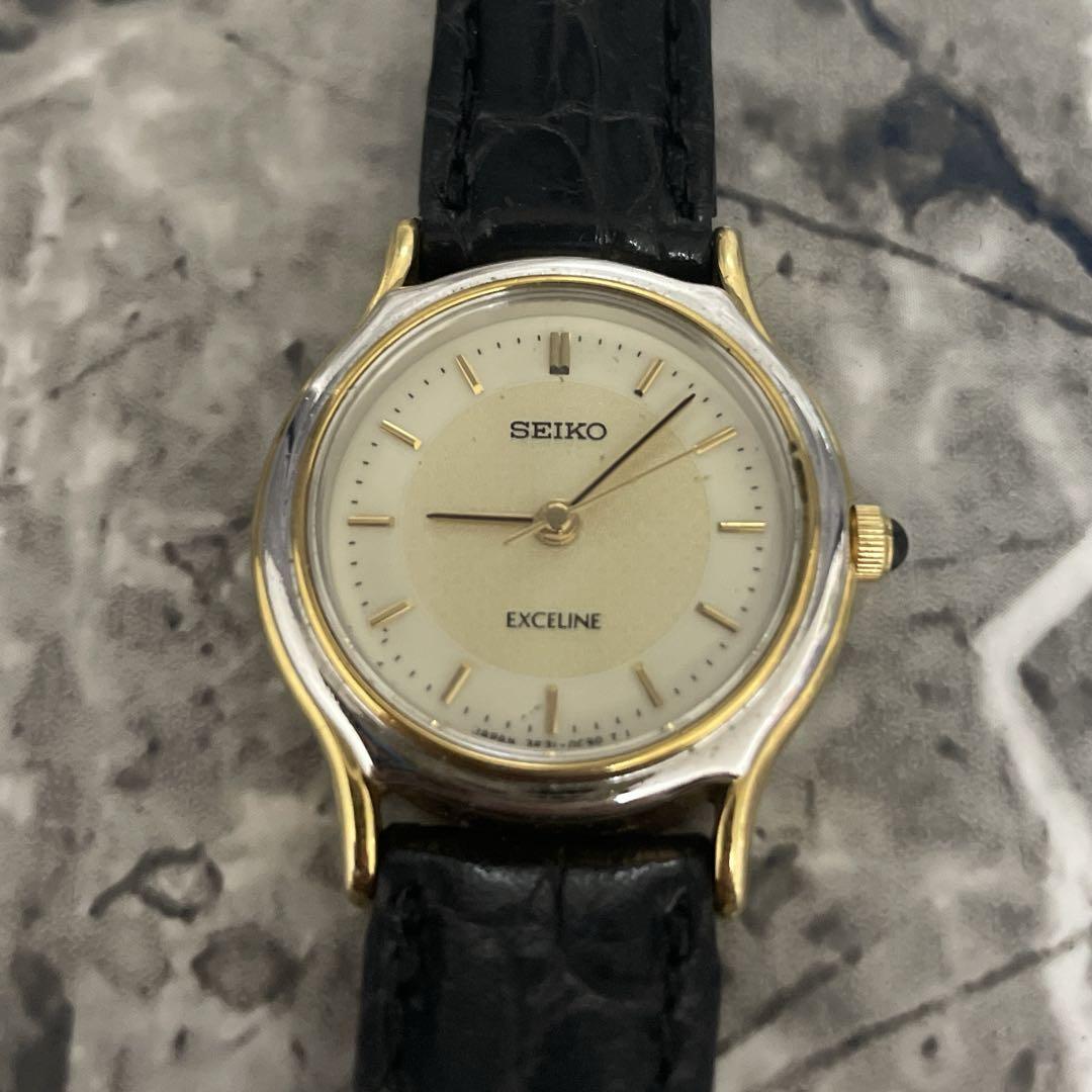 【稼動品】　セイコー エクセリーヌ 3F31-0A70 レディース　腕時計