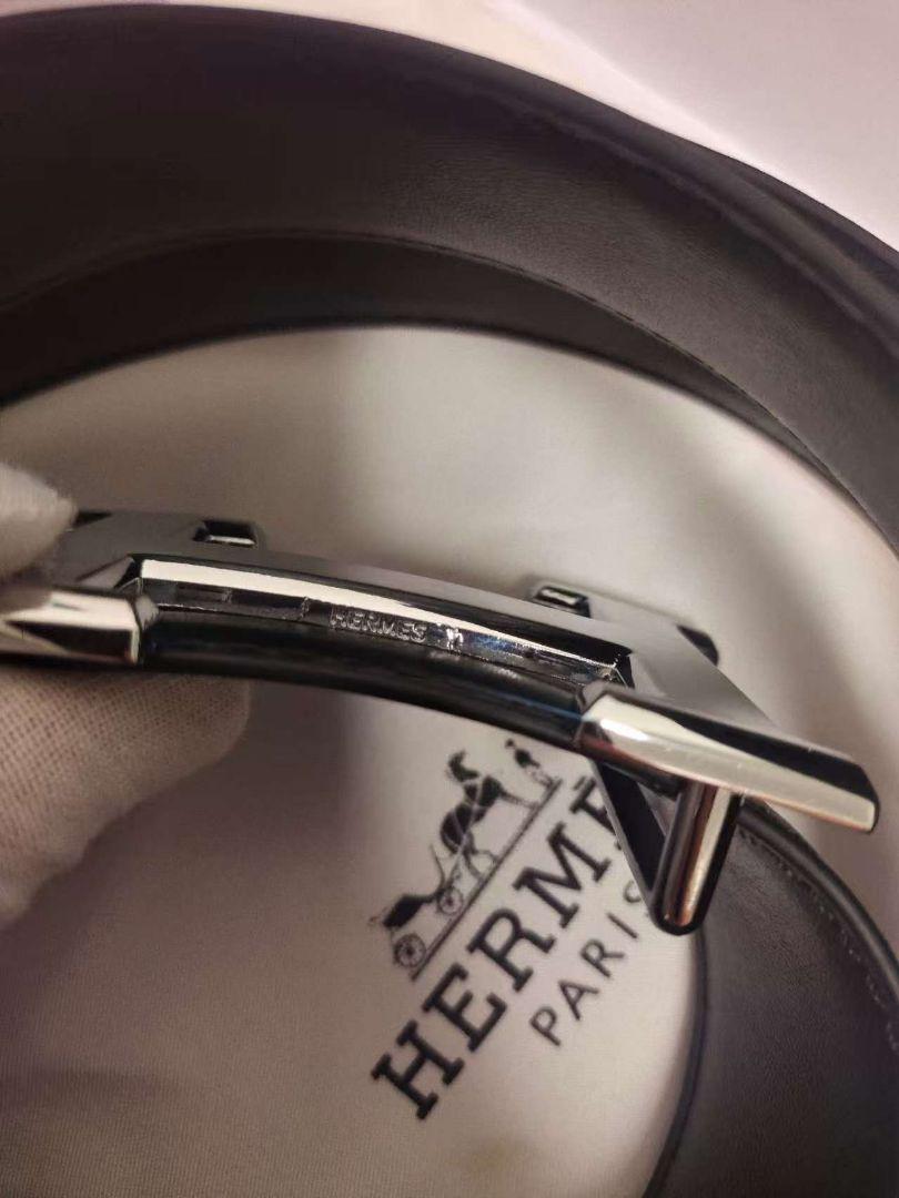 HERMES レザーベルト H型バックル